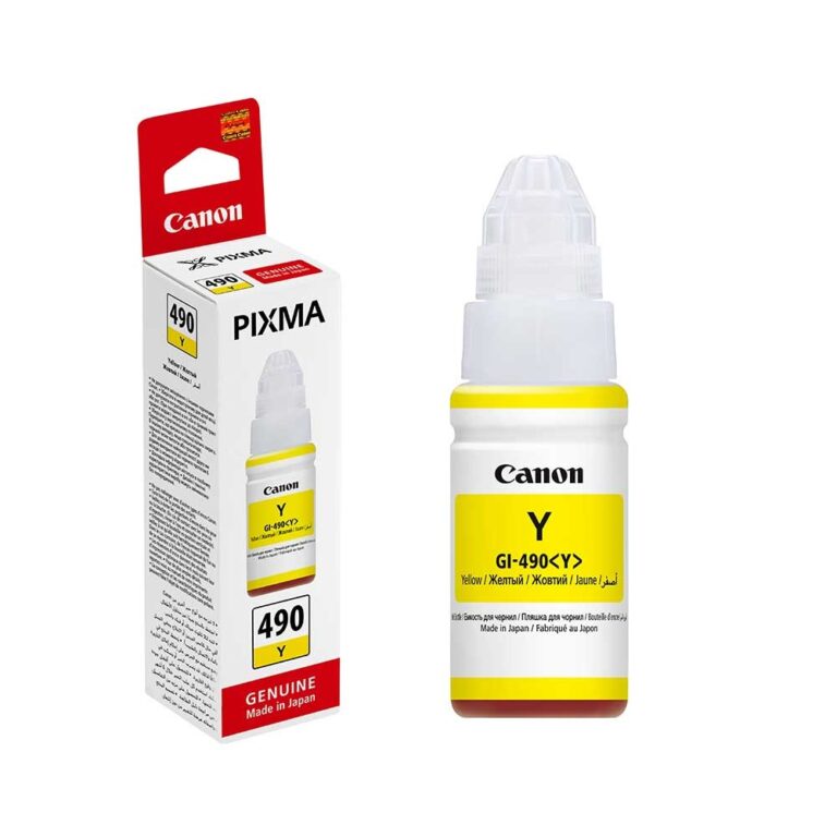 Canon GI-490 Yellow bouteille d’encre originale pour imprimante PIXMA