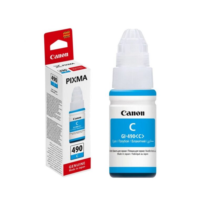 Canon GI-490 Cyan bouteille d’encre originale pour imprimante PIXMA