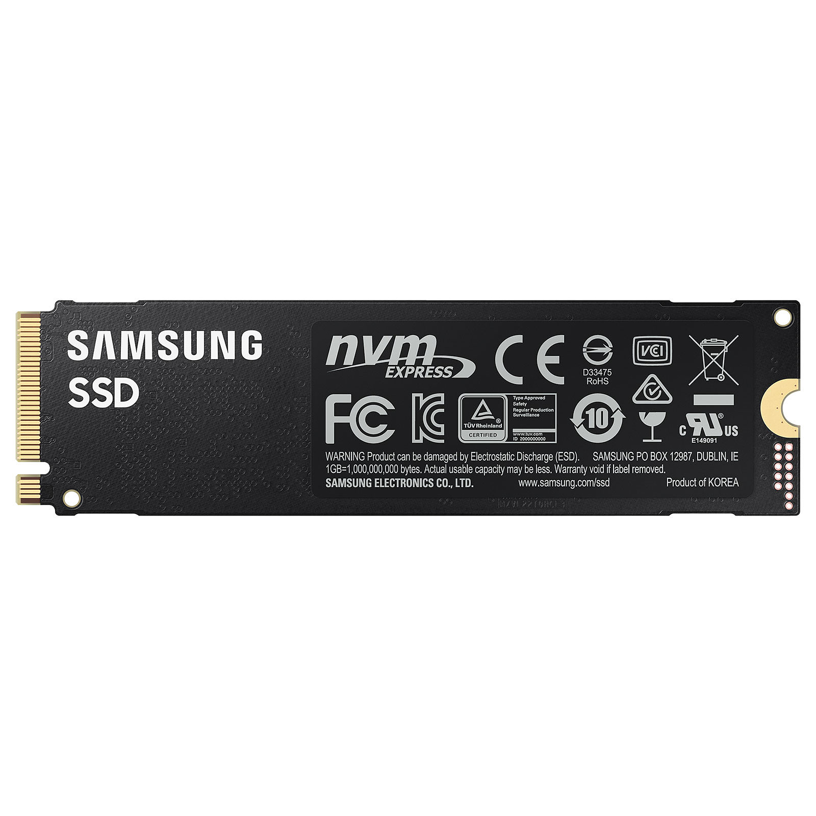 Samsung Disque dur Interne SSD 1To 980 Pro - M.2 PCIe NVMe