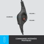 Logitech USB Headset H390 Casque-micro avec microphone anti-parasite – Image 3
