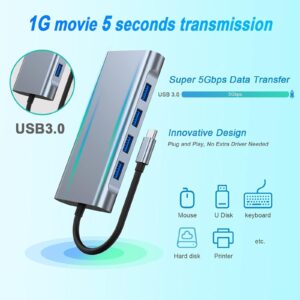 Adaptateur TYPE USB C 11en1 avec 4K-HDMI, VGA, USB 3.0, Type C PD, Ethernet RJ45, Lecteur de Carte SD/TF, AUX 3,5 mm – Image 2