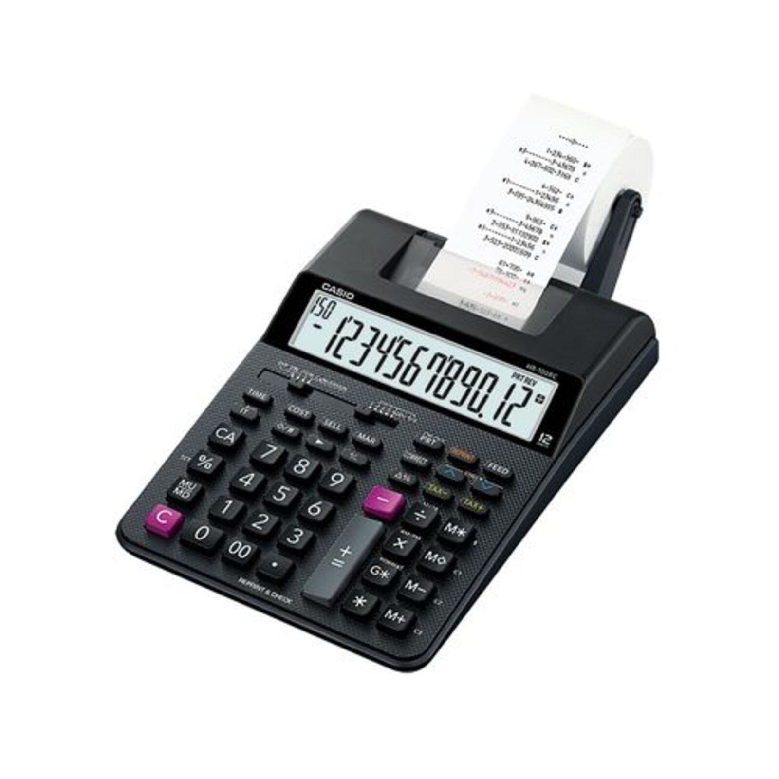 Casio HR-100RC Calculatrice Imprimante Casio HR-100RC - BK-DC financière - 12 Chiffres
