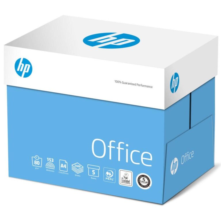 Lot de 5 Ramette Papier A4 80G HP OFFICE- (500Feuilles/Ramette)