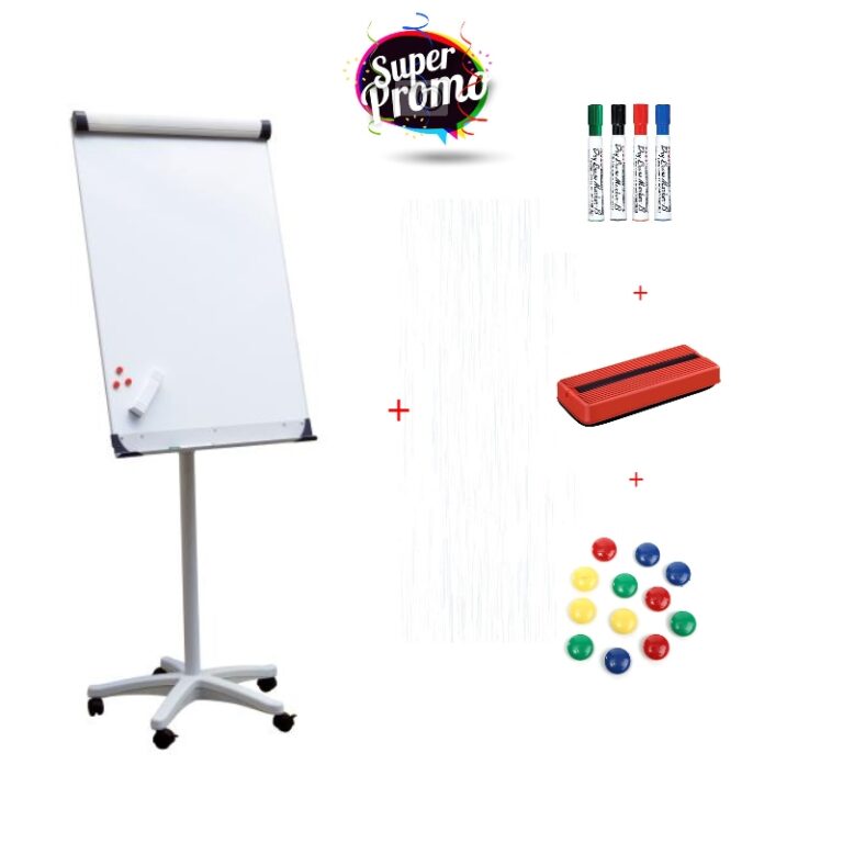 Tableau de conference magnétique blanc 70 x 100 cm