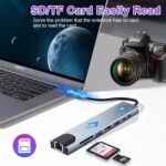 Adaptateur Type USB C 8 en 1 , Station d'accueil avec HDMI, USB 3.0 + 2.0, USB-C 2.0, SD/TF, 4K/30 Hz, PD – Image 5