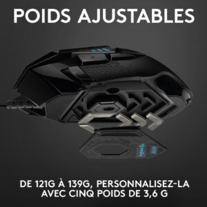 Logitech souris filaire G G502 Hero- droitier - capteur optique 25600 dpi – Image 4