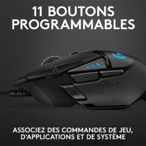 Logitech souris filaire G G502 Hero- droitier - capteur optique 25600 dpi – Image 5