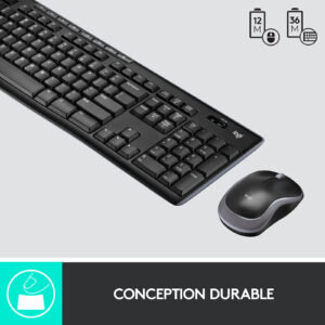 Logitech Ensemble sans fil MK270 souris + clavier (AZERTY Français) – Image 5