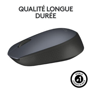 Logitech Souris sans fil M170  ambidextre - capteur optique - 3 bouton - Gris – Image 5