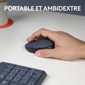 Logitech Souris sans fil M170  ambidextre - capteur optique - 3 bouton - Gris – Image 3