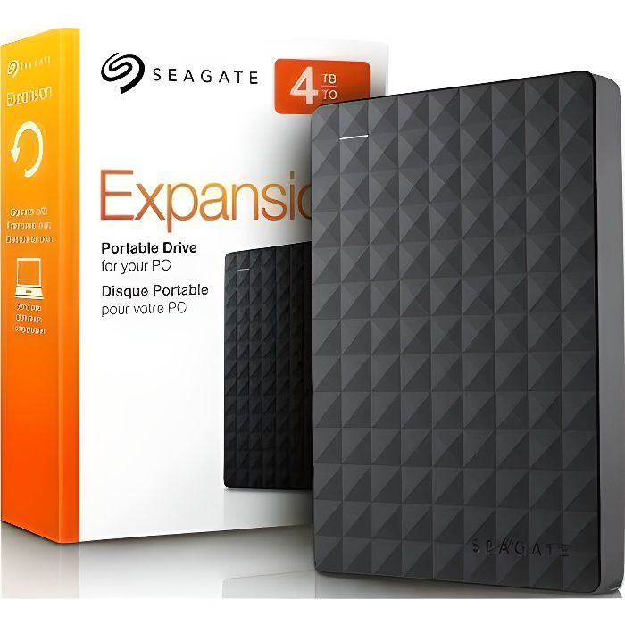 SEAG4TB.jpg Seagate Expansion Disque Dur Externe Portable - 4To - USB 3.0