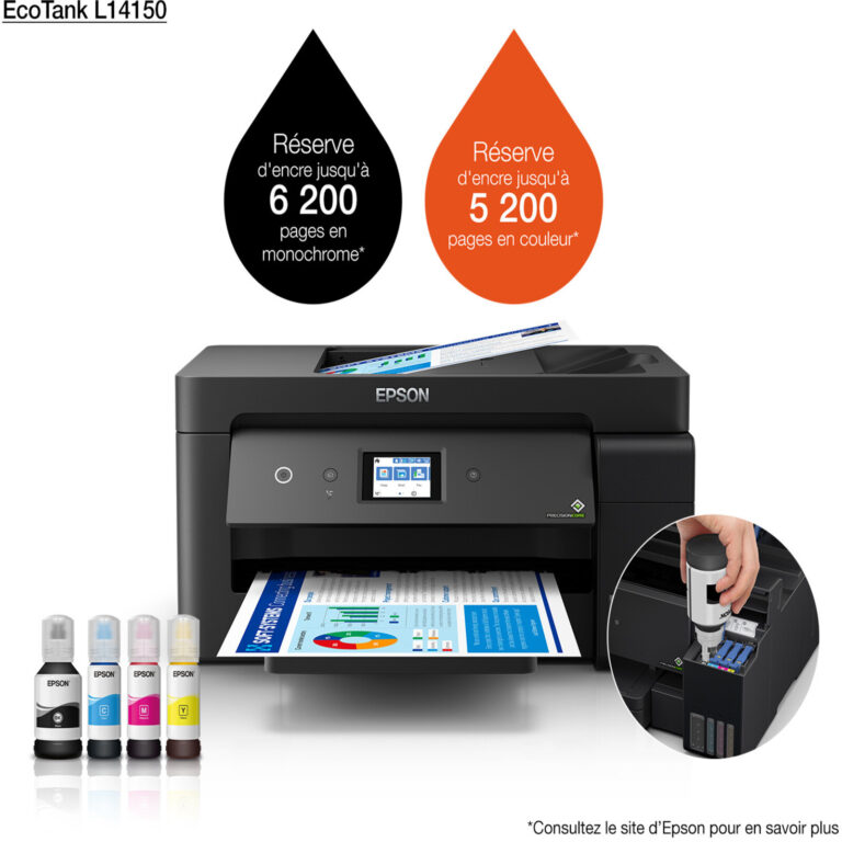Epson EcoTank L14150 Imprimante A3+ multifonction à réservoirs rechargeables