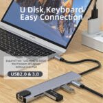 Adaptateur Type USB C 8 en 1 , Station d'accueil avec HDMI, USB 3.0 + 2.0, USB-C 2.0, SD/TF, 4K/30 Hz, PD – Image 3
