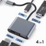 Adaptateur 4en1 Support 4K Type-C to HDMI – Image 2