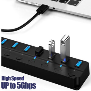 HUB Multiports 7 Ports USB 3.0 extenseur multiple - Avec Cable 30 CM – Image 3