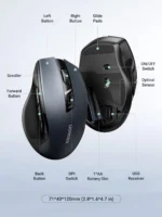 Souris sans fil Ugreen Design Ergonomique 2.4GHz - Noir (90545) – Image 7