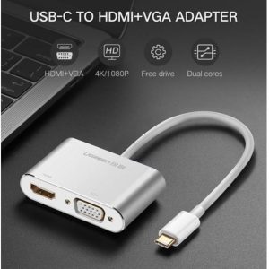 Adaptateur ugreen convertisseur vidéo 30843 - Type-c HDMI/VGA