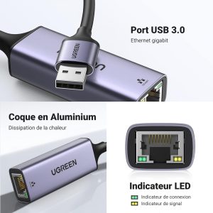 Adaptateur usb to rj45 ugreen 50922