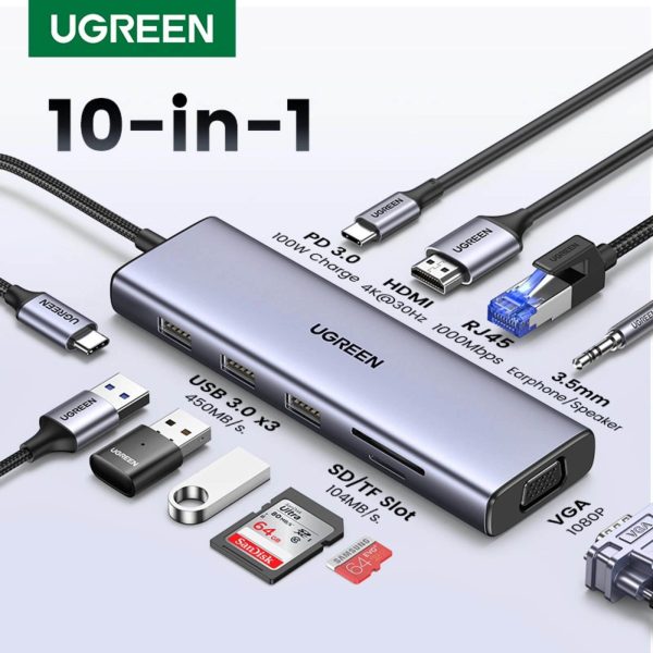 Adaptateur type c 10 in 1 Ugreen 15601