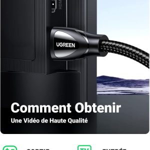 Câble Ugreen HDMI 2.1 Male vers Male - 2 mètres (80403) – Image 7