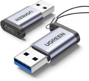 Adaptateur Ugreen USB 3.0 vers USB-C compact noir