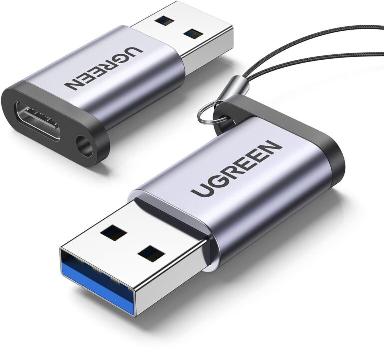 Adaptateur Ugreen USB 3.0 vers USB-C compact noir