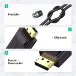 Câble Ugreen DisplayPort 4K 30Hz connecté à un écran -Câbles et Connectiques