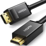 Câble Ugreen DisplayPort vers HDMI 3 mètres en gros plan