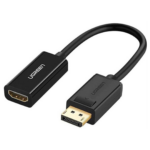 Câble Ugreen DisplayPort Male vers HDMI Female 25cm en gros plan