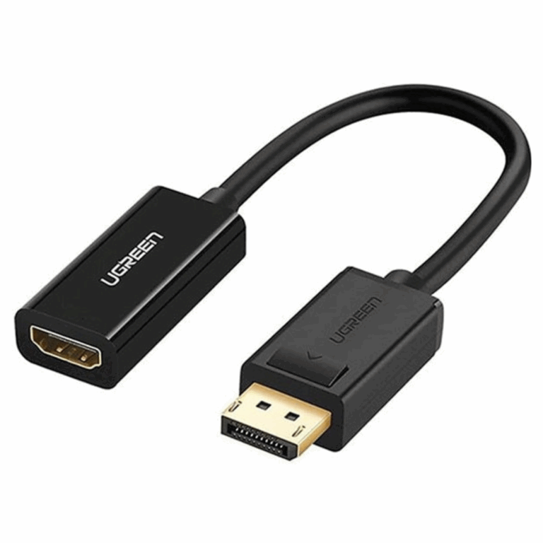 Câble Ugreen DisplayPort Male vers HDMI Female 25cm en gros plan