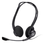 Casque Logitech 960 en usage sur ordinateur