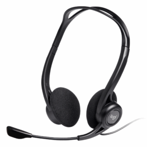 Casque Logitech 960 en usage sur ordinateur