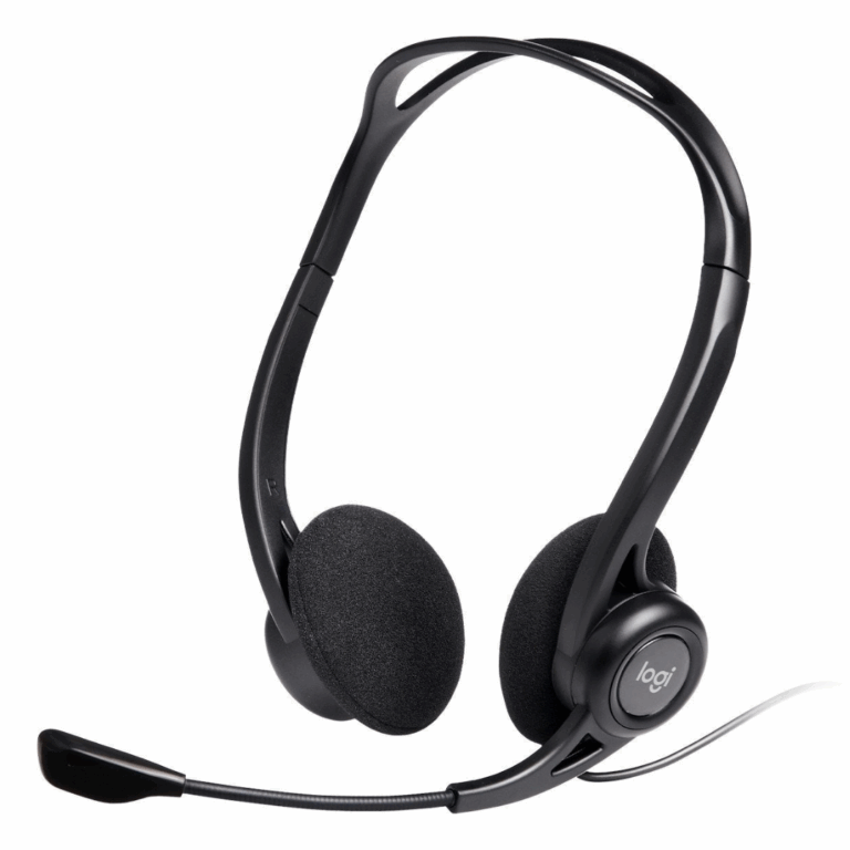 Casque Logitech 960 en usage sur ordinateur