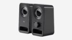 Logitech Z150 en utilisation sur un bureau