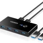 Vue avant du switch USB 3.0 Ugreen avec 4 ports