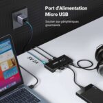 Vue arrière du switch avec câbles connectés