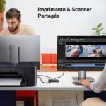 Utilisation du switch Ugreen sur un bureau organisé