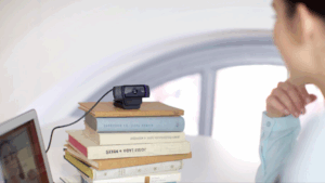 Webcam Logitech HD Pro C920 Refresh en gros plan 