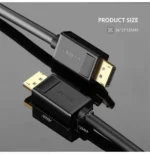 Câble DisplayPort UGREEN 10213 avec connecteurs plaqués or pour image 4K fluide et stable**