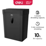 Deli-ET015 Paper Shredder vue de face