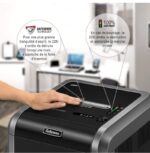 Bac de 60L du Destructeur Fellowes 225i rempli de papier