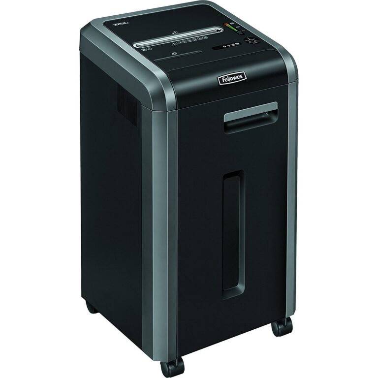 Vue latérale du Destructeur Fellowes 225i
