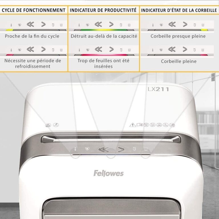 Destructeur Fellowes LX211 vue de face