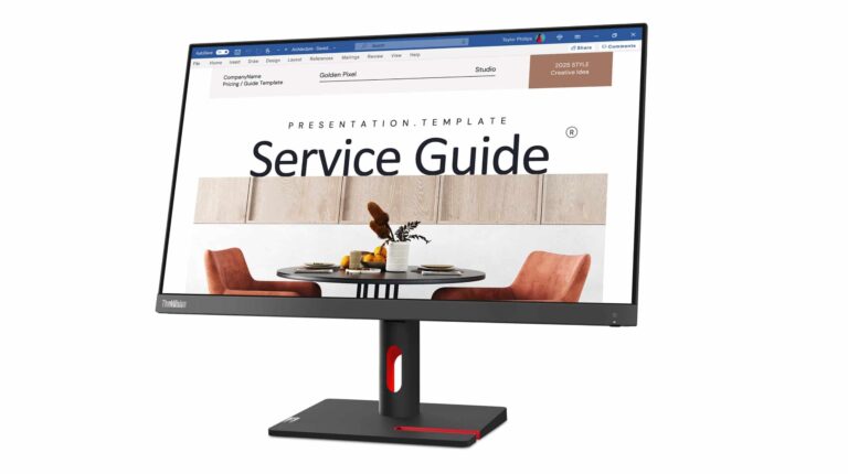 Zoom sur les boutons de réglage Lenovo ThinkVision