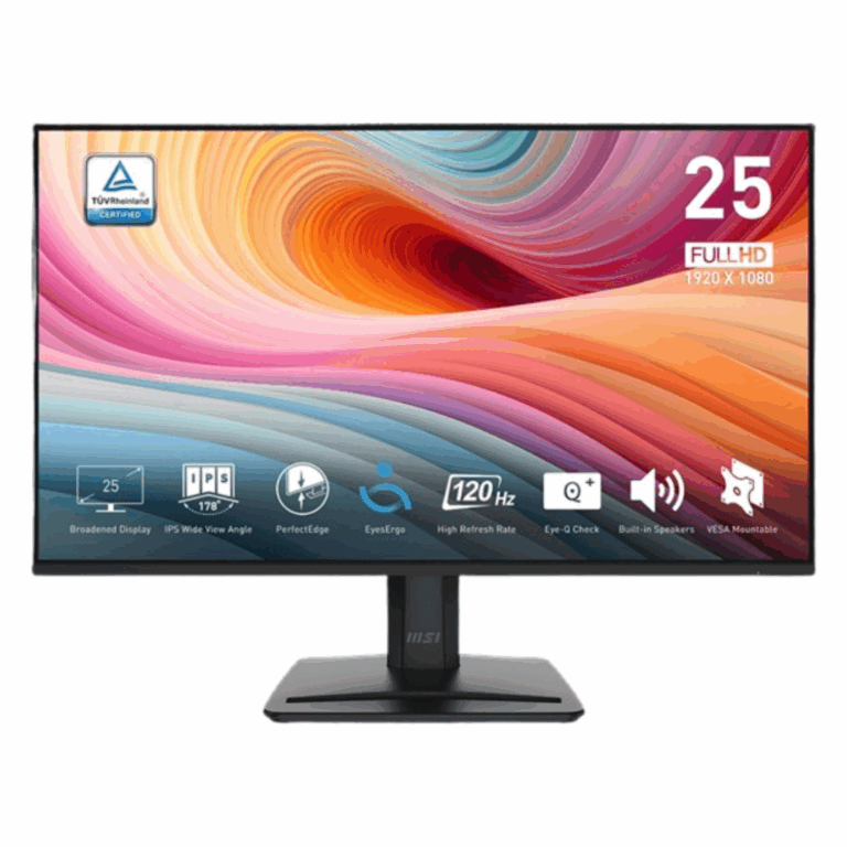Écran MSI Pro MP251 25" Full HD sur un bureau