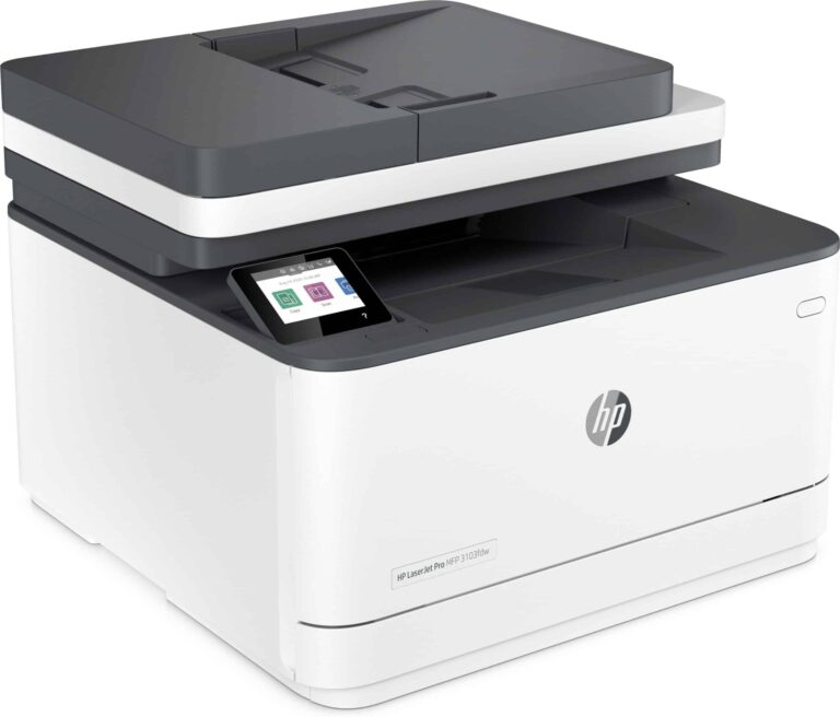 Ports USB et Ethernet à l’arrière de la HP LaserJet Pro 3103fdw