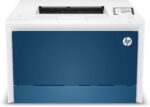 Imprimante HP LaserJet Pro 4203dn vue de face sur un bureau moderne