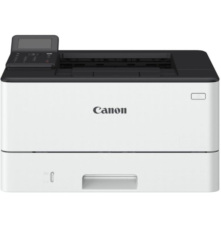 Imprimante Canon i-SENSYS LBP243dw vue de face, design compact