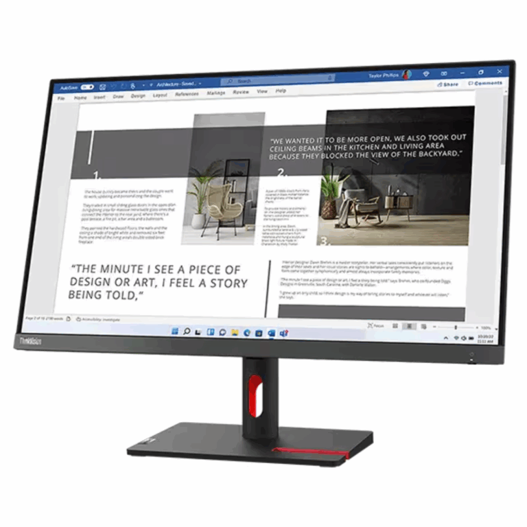 Écran Lenovo ThinkVision S27i-30 connectiques HDMI et VGA