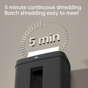 Deli-ET021 Paper Shredder avec bac 12L